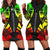 Austral Islands Hoodie Dress - Polynesian Tattoo Reggae Reggae - Polynesian Pride