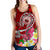 Samoa Women's Racerback Tank - Turtle Plumeria (Red) - Polynesian Pride