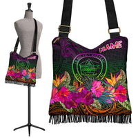 Palau Personalised Crossbody Boho Handbag - Summer Hibiscus - Polynesian Pride