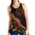 Palau Polynesian Women Tank Top - Turtle With Blooming Hibiscus Gold - Polynesian Pride