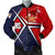 American Samoa Men's Bomber Jacket - AS Flag with Polynesian Patterns Red - Polynesian Pride