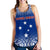 Samoa Custom Personalised Women's Racerback Tank - Polynesian Fog Blue - Polynesian Pride