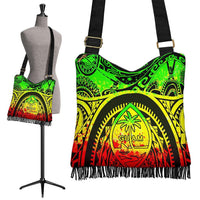 Polynesian Boho Handbags - Guam Flag, Seal with Maui Moana Tattoo - Polynesian Pride