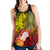 Tahiti Women's Racerback Tank - Humpback Whale with Tropical Flowers (Yellow) - Polynesian Pride