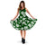 Polynesian Midi Dress - Green White Hibiscus Women Green - White - Polynesian Pride