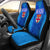 Blue Car Seat Covers Fiji Rugby Polynesian Waves Style - Polynesian Pride