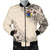 Cook Islands Men's Bomber Jacket - The Beige Hibiscus - Polynesian Pride