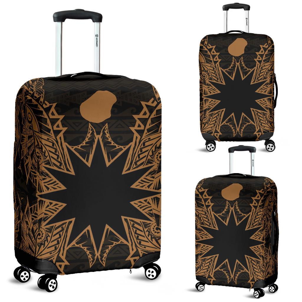 Nauru Polynesian Luggage Covers Map Gold Gold - Polynesian Pride