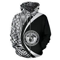 Honolulu Hawaii Polynesian Zip up Hoodie Circle Style - Polynesian Pride