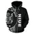 Niue Polynesian Zip up Hoodie Line Black - Polynesian Pride