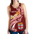 Fiji Custom Personalised Women's Racerback Tank - Fiji Seal Polynesian Patterns Plumeria (Red) - Polynesian Pride