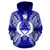 Pohnpei Polynesian ll Over Hoodie Map Blue - Polynesian Pride