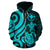 Polynesian Hawaii (Kanaka Maoli) Zip up Hoodie Turquoise Tentacle Turtle - Polynesian Pride