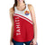 Tahiti Women's Racerback Tank - Curve Version White Red - Polynesian Pride