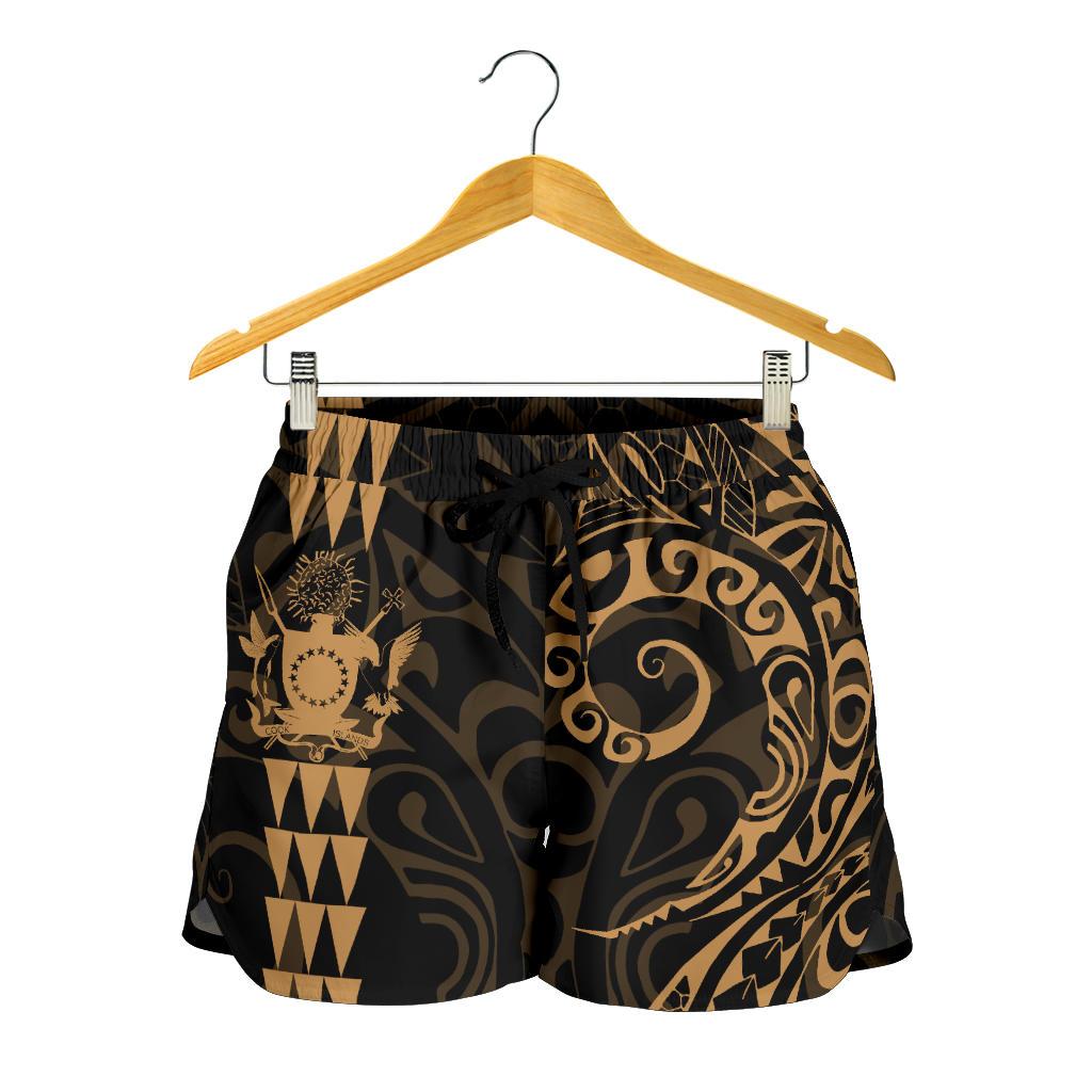 Cook Islands Polynesian Women'S Shorts 02 Women Gold - Polynesian Pride