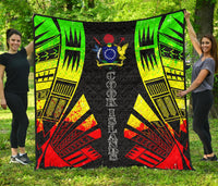 Cook Islands Premium Quilt - Cook Islands Polynesian Reggae Tattoo - Polynesian Pride