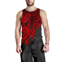 Polynesian Tank Top (Men) - Polynesian Red Turtle Red - Polynesian Pride