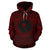 Chuuk ll Over Hoodie Chuuk Coat of rms Polynesian Red Black Unisex Red - Polynesian Pride