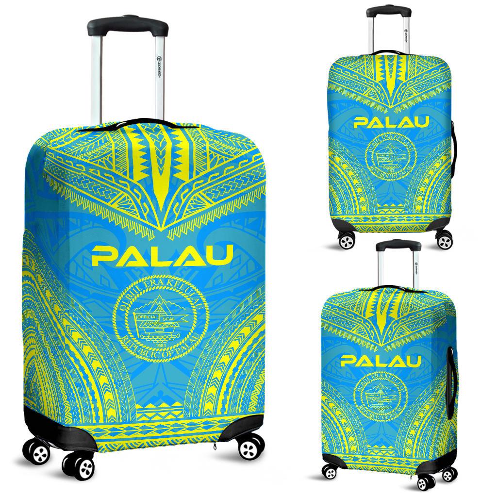 Palau Flag Polynesian Chief Luggage Cover Blue - Polynesian Pride