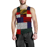 Polynesian Men's Tank Top - Design Retro Patchwork - Polynesian Pride