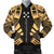 Gambier Islands Men Bomber Jackets - Polynesian Tattoo Gold Gold - Polynesian Pride