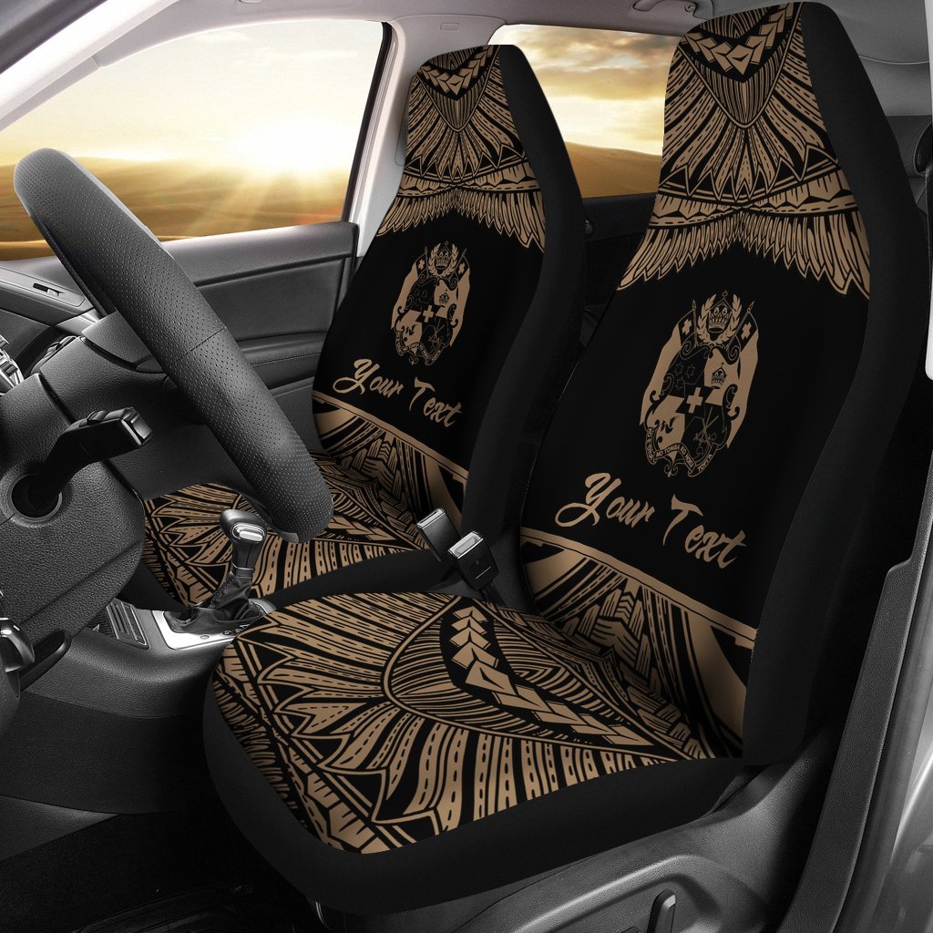 Tonga Polynesian Custom Personalised Peisonalised Car Seat Covers - Pride Gold Version Universal Fit Gold - Polynesian Pride