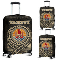 Tahiti Polynesian Luggage Cover A7 Black - Polynesian Pride