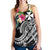 Wallis and Futuna Polynesian Women's Racerback Tank - Summer Plumeria (Black) - Polynesian Pride