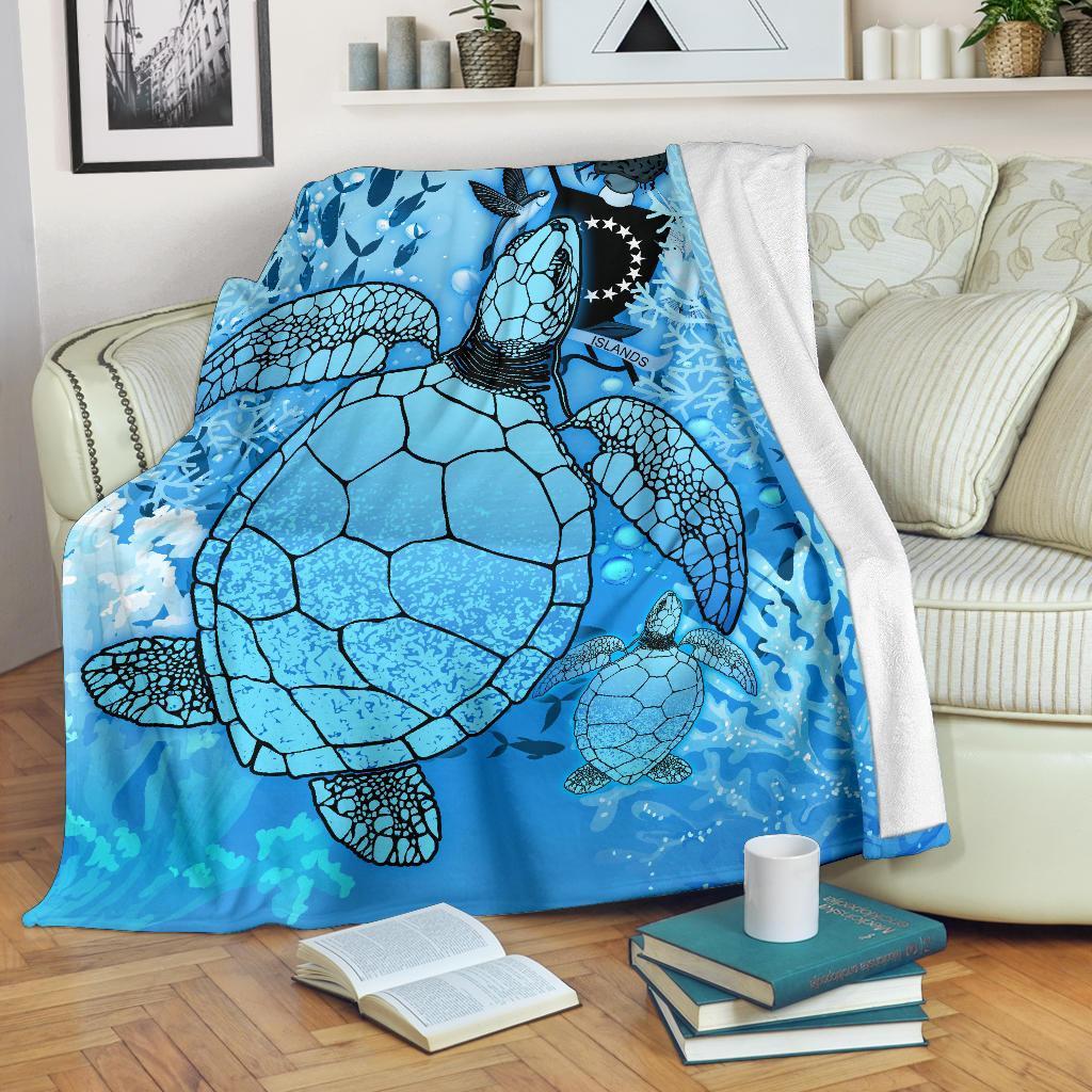 Cook Islands 1 Blanket - Ocean Life White - Polynesian Pride