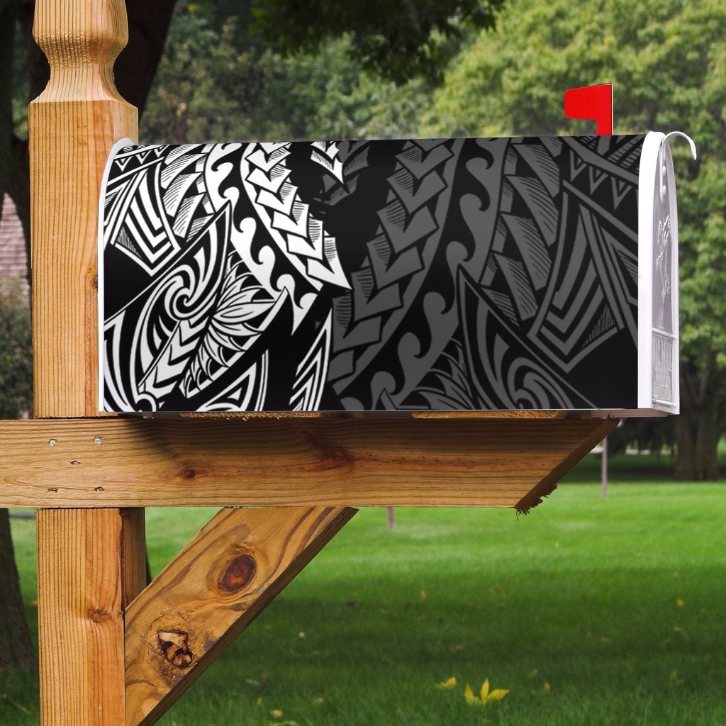 Chuuk State Mailbox Cover - Wings Style Mailbox Cover - Chuuk State Black - Polynesian Pride