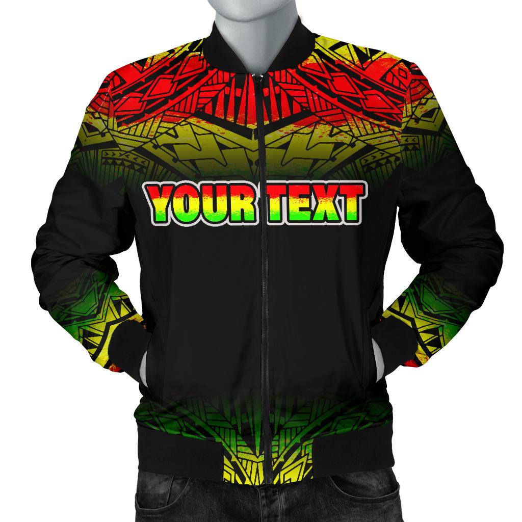 Turtle Custom Personalised Men's Bomber Jacket - Fog Reggae Style Reggae - Polynesian Pride
