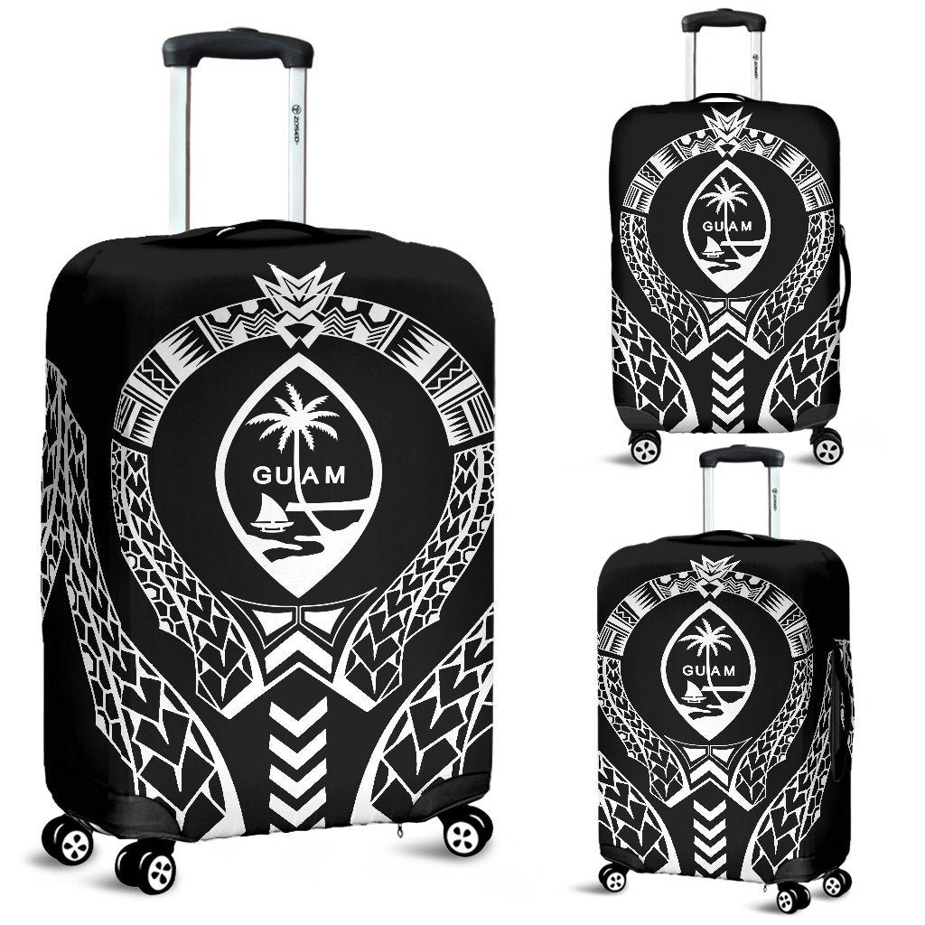 Guam Luggage Cover - Polynesian Tribal Black - Polynesian Pride