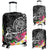 American Samoa Polynesian Luggage Covers - Turtle Plumeria (Black) - Polynesian Pride