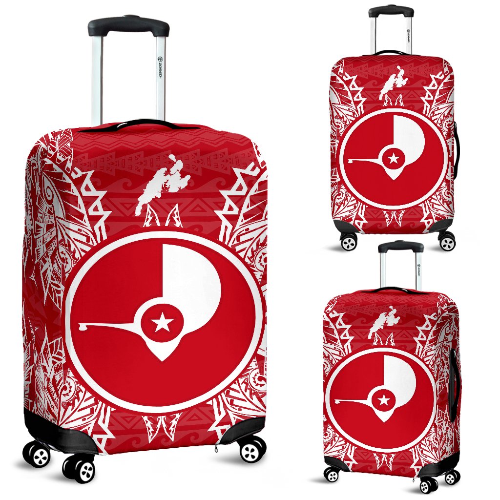 Yap Polynesian Luggage Covers Map Red White Red - Polynesian Pride