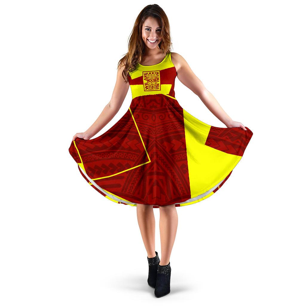 Mauna Kea Women's Dress 03 Women Red - Polynesian Pride