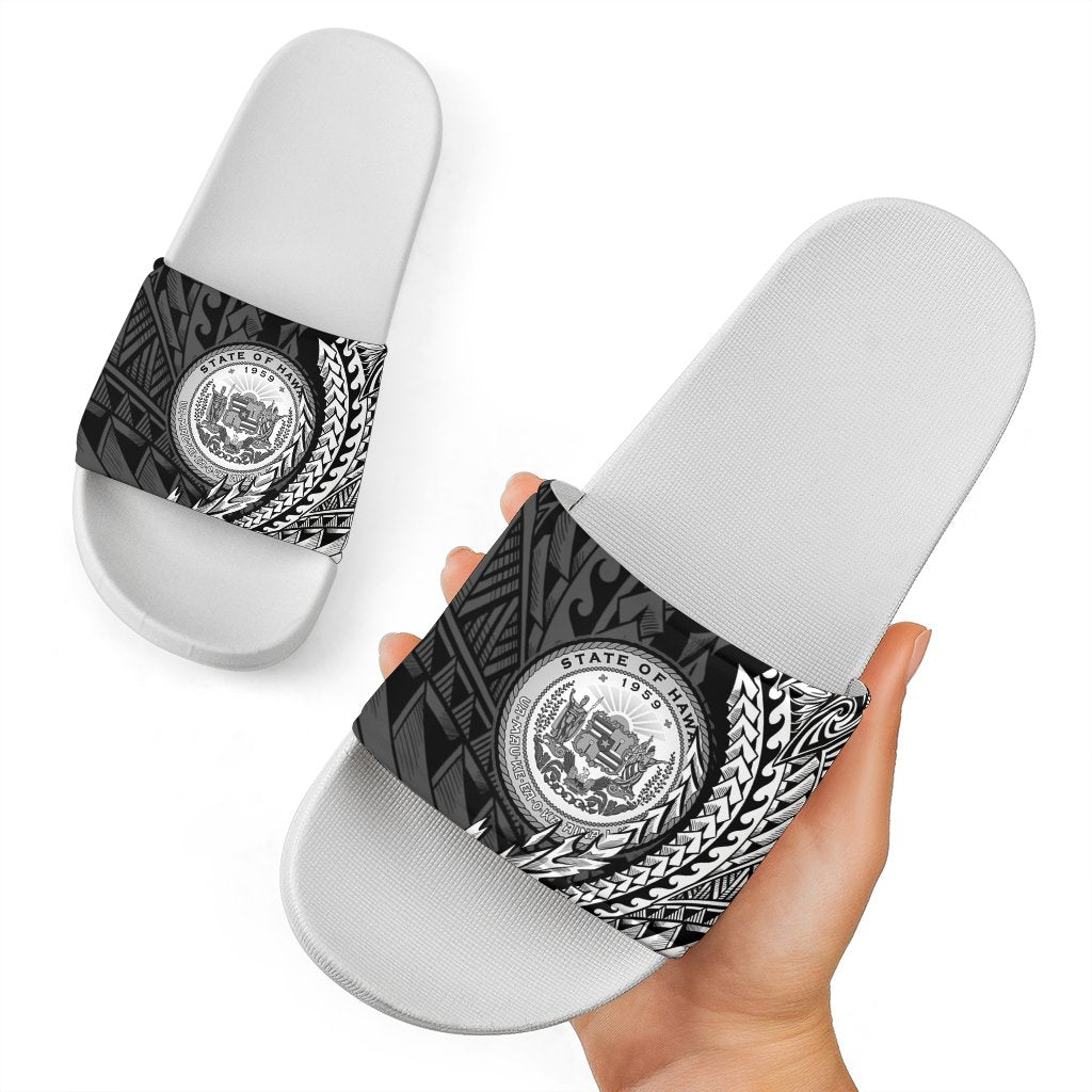 Hawaii Slide Sandals - Wings Style White - Polynesian Pride