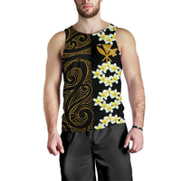 Hawaii Plumeria Kanaka Polynesian Men's Tank Top - Curtis style - Gold - Polynesian Pride