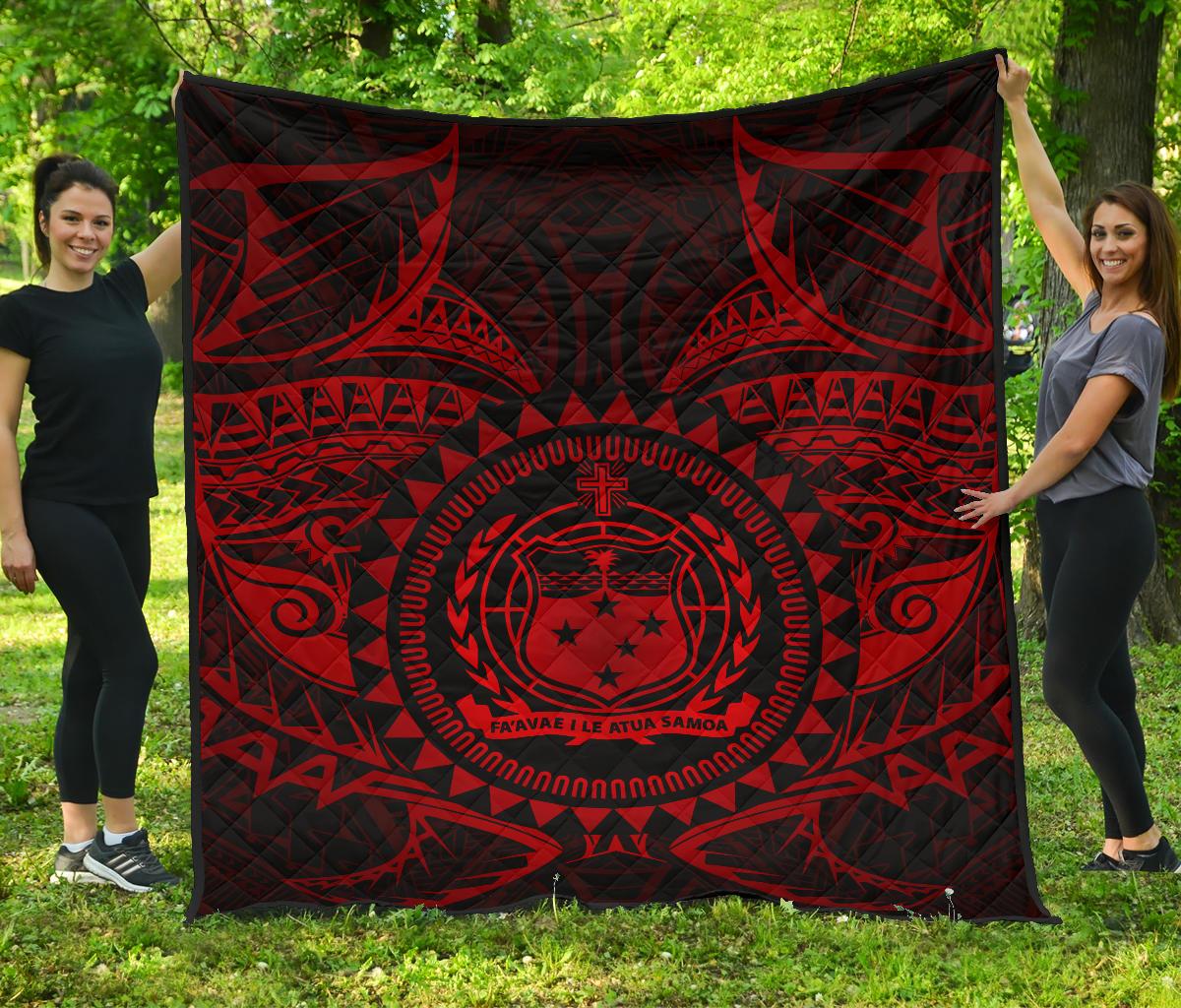 Samoa Polynesian Premium Quilt - Samoa Red Seal Red - Polynesian Pride