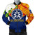 The Philippines Men's Bomber Jacket - Filipino Sampaguita Blue - Polynesian Pride