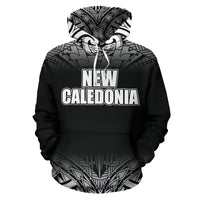 New Caledonia All Over Hoodie Fog Black Style - Polynesian Pride