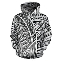New Zealand Maori Hoodie Maori Full Tattoo All Over Hoodie - Polynesian Pride