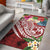 Tonga Polynesian Area Rug - Summer Plumeria (Red) Red - Polynesian Pride