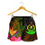 Vanuatu Polynesian Women's Shorts - Hibiscus and Banana Leaves - Polynesian Pride