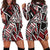 Chuuk Women Hoodie Dress - Tribal Flower Special Pattern Red Color - Polynesian Pride