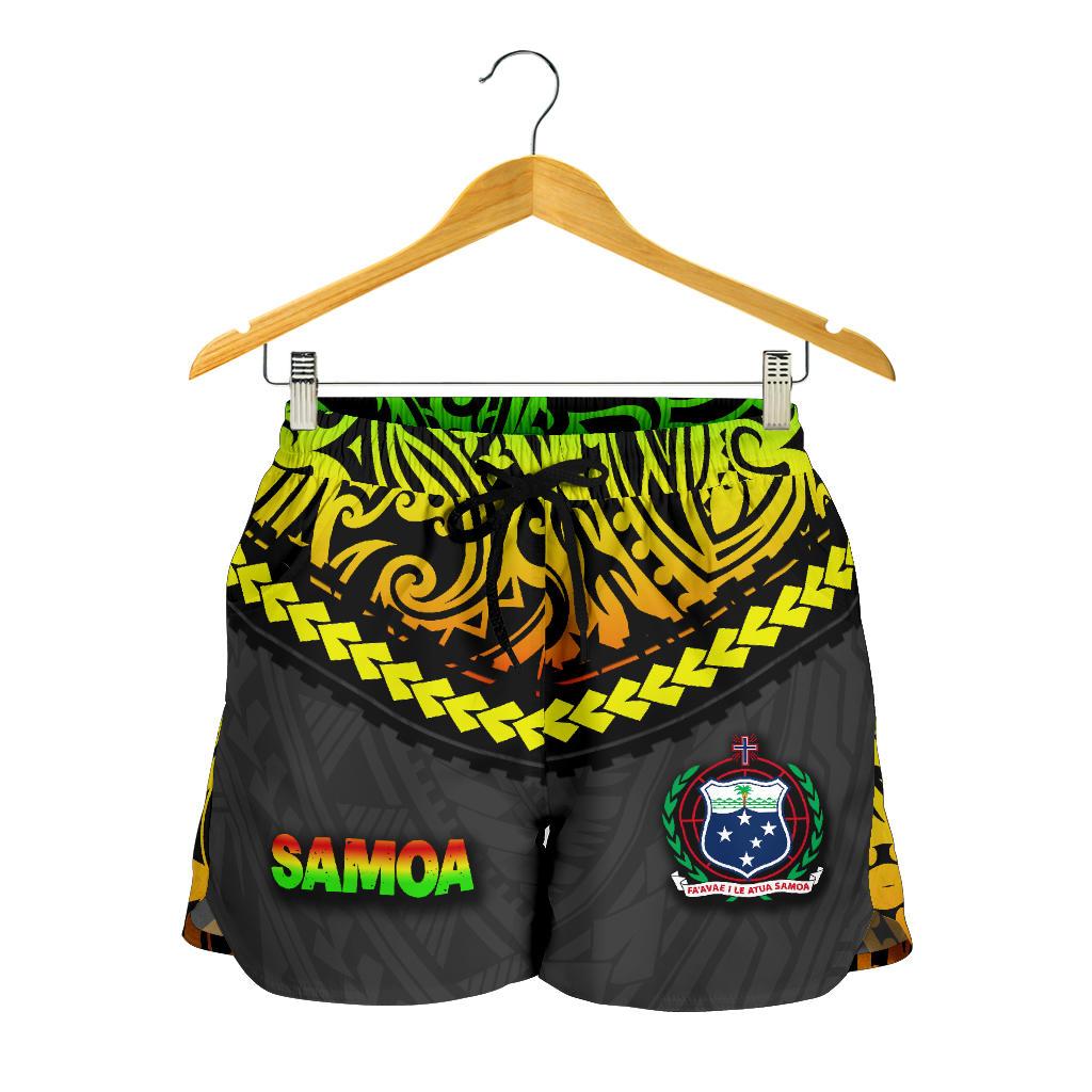 Samoa Women Shorts Polynesian Tattoo Seashore Women Reggae - Polynesian Pride