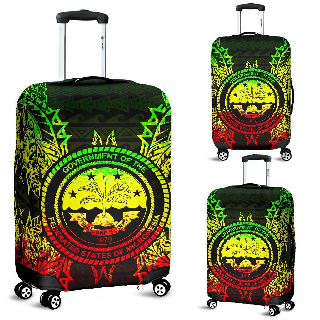 Federated States Of Micronesian Polynesian Luggage Covers Map Reggae Reggae - Polynesian Pride