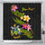 Solomon Islands Polynesian Custom Persona Shower Curtain - Plumeria Tribal 177 x 172 (cm) Black - Polynesian Pride