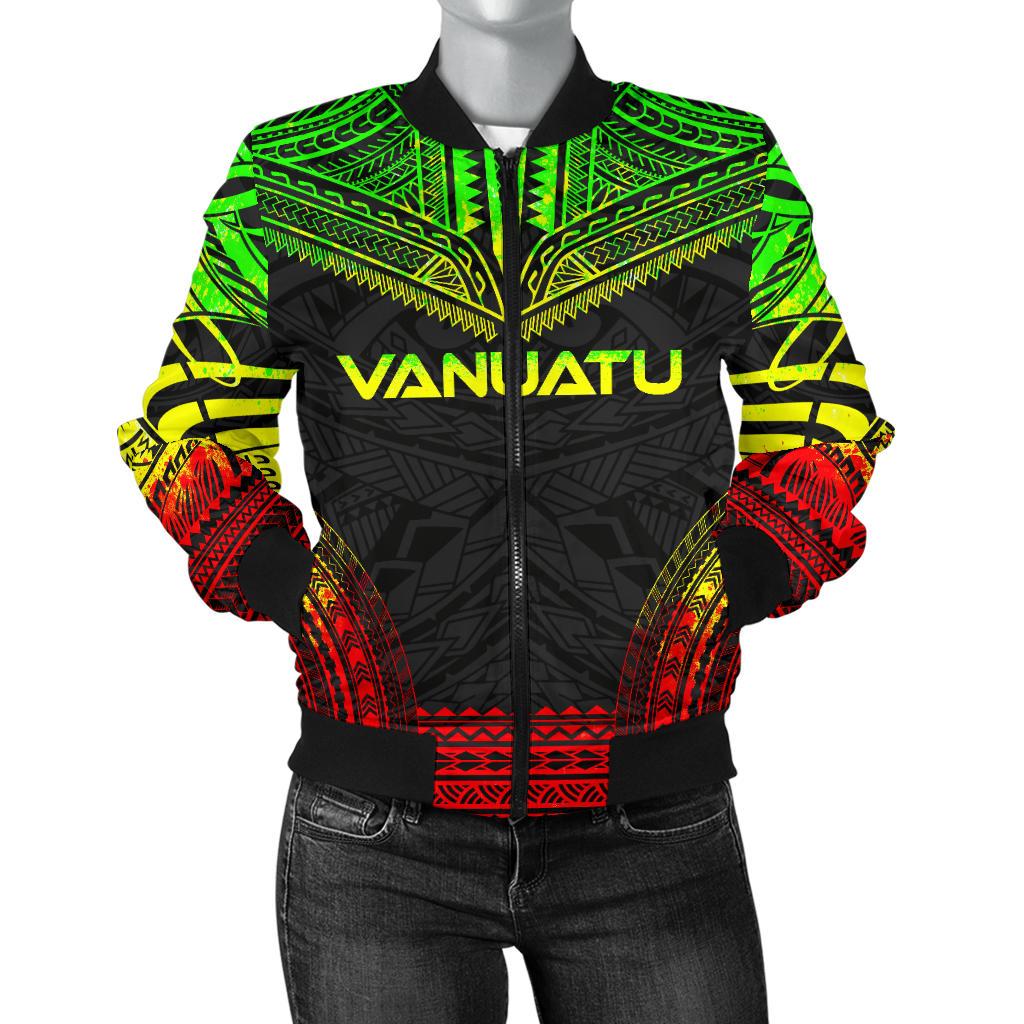 Vanuatu Polynesian Chief Women'S Bomber Jacket - Reggae Version Reggae - Polynesian Pride
