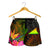 Tokelau Polynesian Women's Shorts - Hibiscus and Banana Leaves - Polynesian Pride