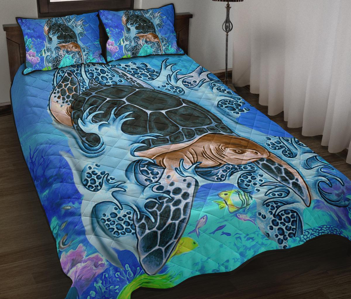 Turtle Cool Quilt Bed Set - Polynesian Pride